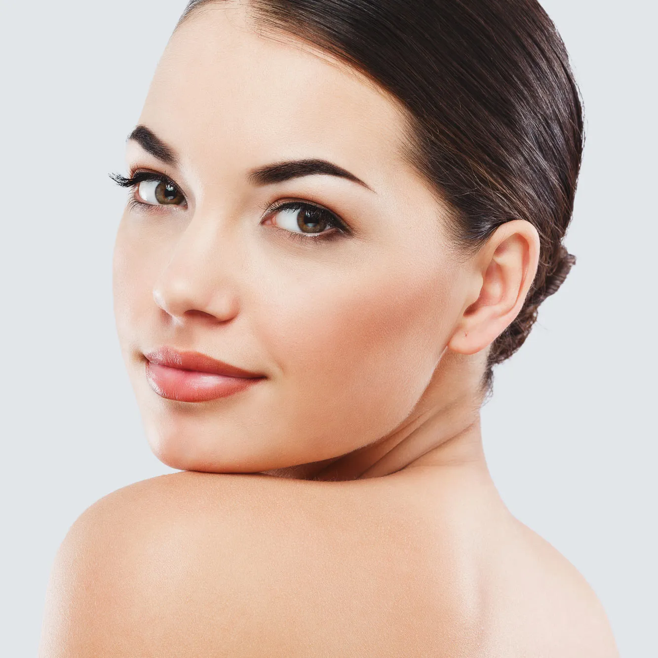 Portrait of a woman with smooth skin